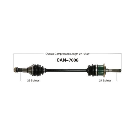 Wide Open OE Replacement CV Axle for CAN AM FRONT COMMANDER CAN-7006